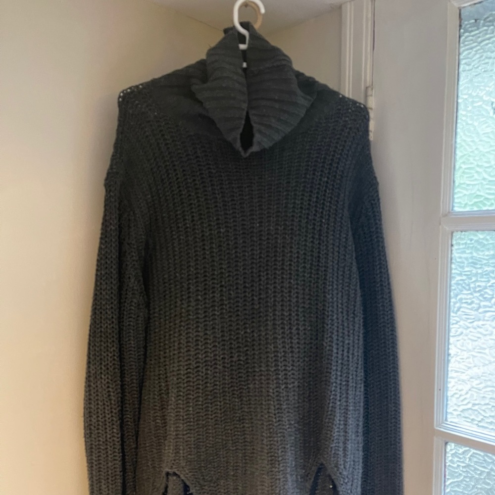 Grey knit sweater